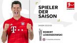 عاجل و رسميا / اختيار ليفاندوفسكي أفضل لاعب في الدوري الالماني 2019/20.